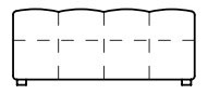Illustration eines Sofaelements vor weißem Hintergrund