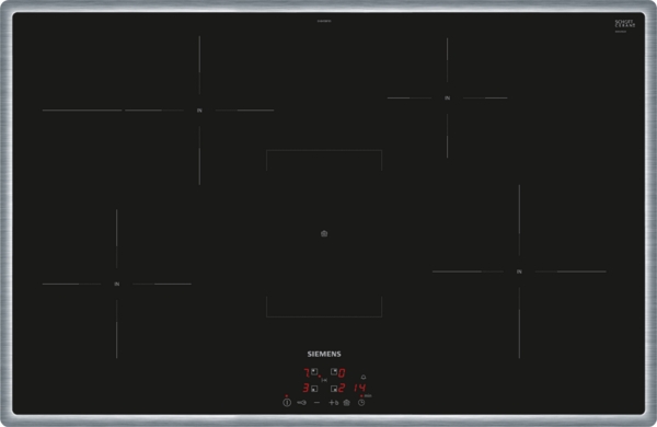 Siemens powerLine EH845BFB5E iQ300 Induktionskochfeld 80 cm Schwarz, mit Rahmen aufliegend