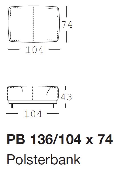 freistil 136 | Polsterbank | B: 104 cm