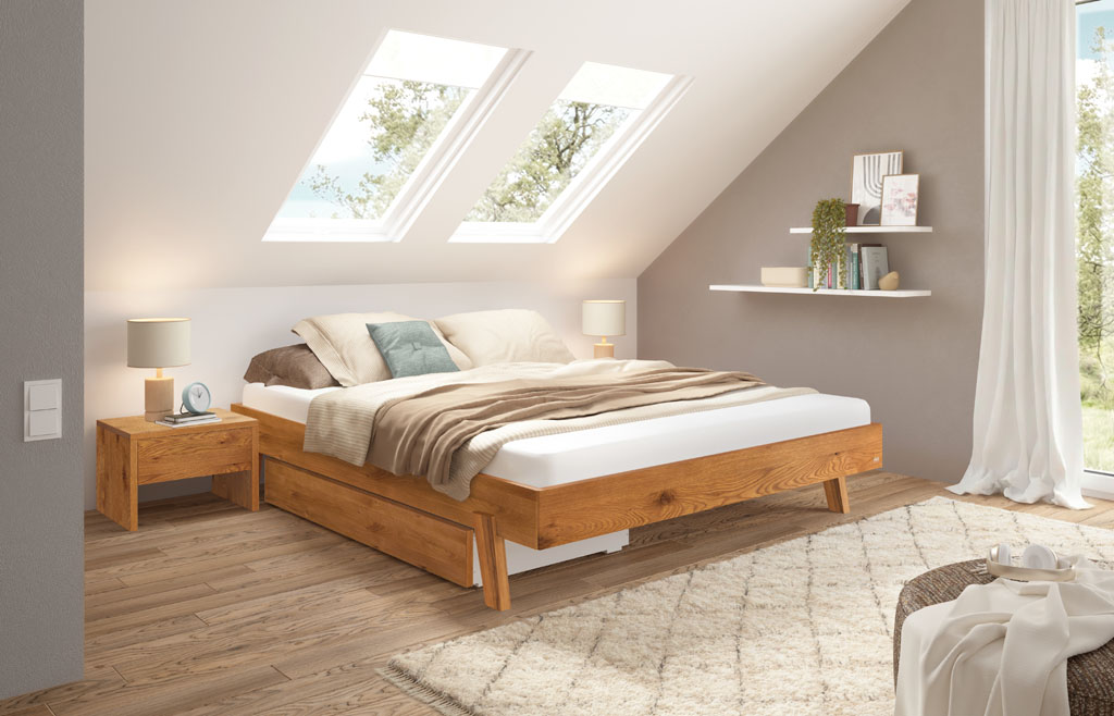 Hasena - Trento Bett Molino | Rahmen Trento 16 | Füße Getano | konfigurierbar