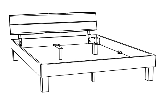 Illustration eines Bettes vor weißem Hintergrund hasena