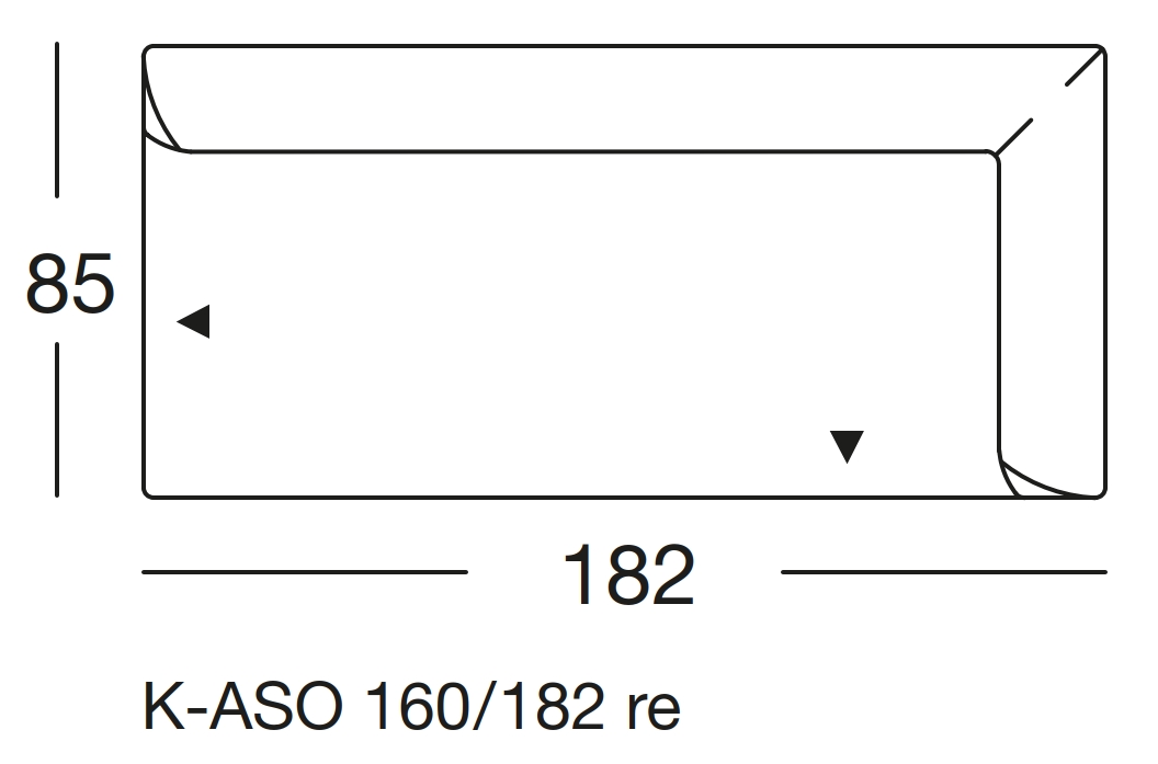 freistil Rolf Benz 160 - Anreihsofa rechts | B: 182 cm | K-ASO 160/182re
