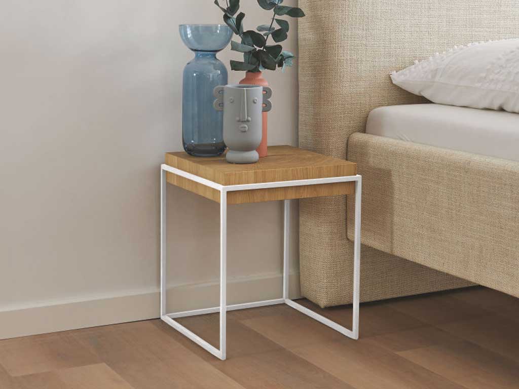 hülsta. Tantum | Hocker | B: 40 cm | Lack reinweiß 