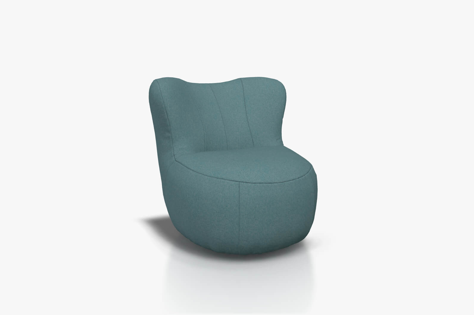 freistil Rolf Benz 173 - Sessel (Loungesessel) | Stoff, taubenblau 3047 Eleganter türkiser Sessel mit geschwungenem Design