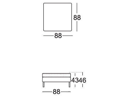 88 x 88 cm