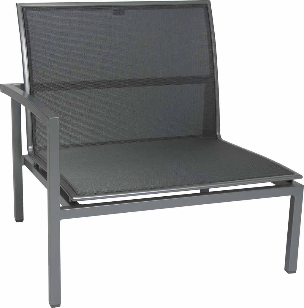 Stern. Skelby | Gartenlounge-Seitenelement (rechts) | silbergrau | Aluminium graphit
