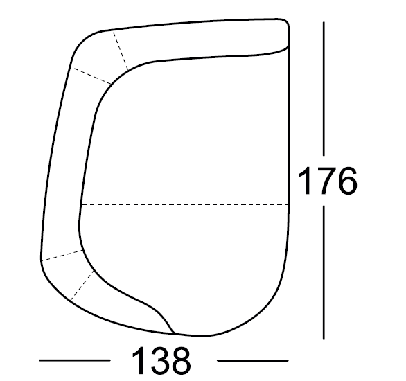 Rolf Benz. 555 KUMO | Sofa  | 138 x 176 cm