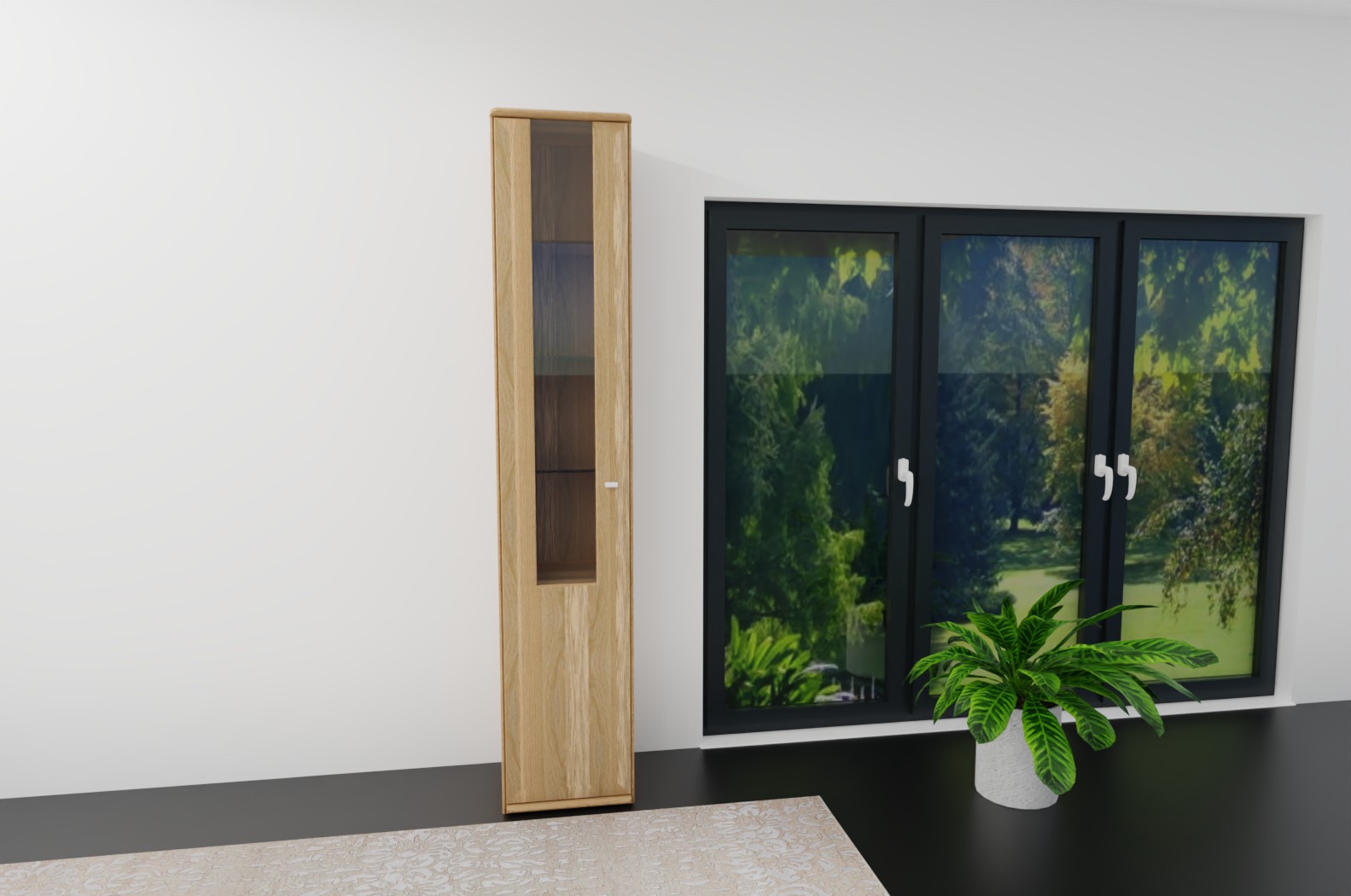 Wöstmann. Bari 3000 | Vitrine mit LED - Beleuchtung| B: 42,2 cm | B Ware/ original verpackt