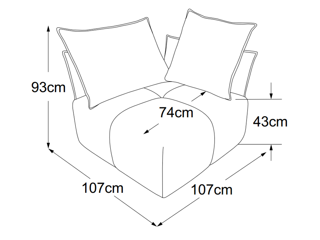 designwerk Palace - Ecke | inkl. 1 Kissen A & 1 Kissen B | B: 107 cm | D064519 designwerk Palace - Ecke | inkl. 1 Kissen A & 1 Kissen B | B: 107 cm | D064519