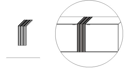 Illustration eines Designelement an einem Hängeelement vor weißem Hintergrund