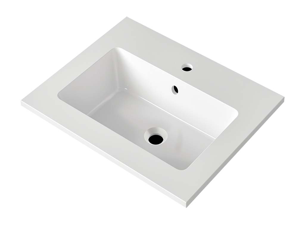 nobilia - Badmöbelset mit Spiegelschrank, 4-teilig (P10) | Waschtischschrank 60 cm | inkl. Einbauwaschtisch