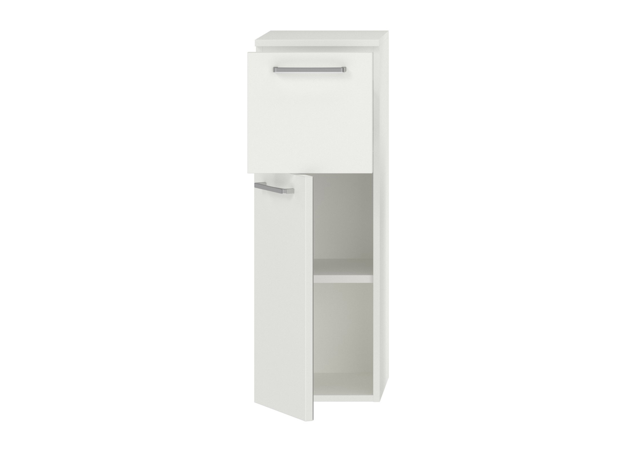 Badschrank weiß mit Tür und Schublade nobilia