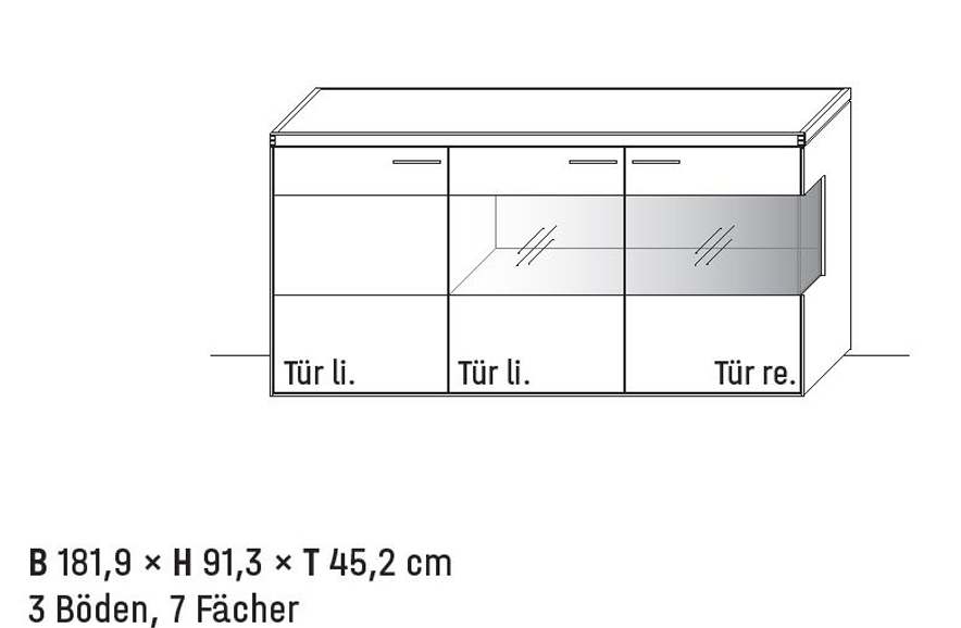 Wöstmann WM 2520 - Sideboard | Type 2823/2824 | B: 181,9 cm | Wildeiche massiv
