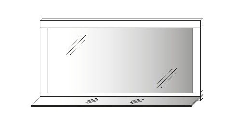 Illustration eines Spiegels vor weißem Hintergrund