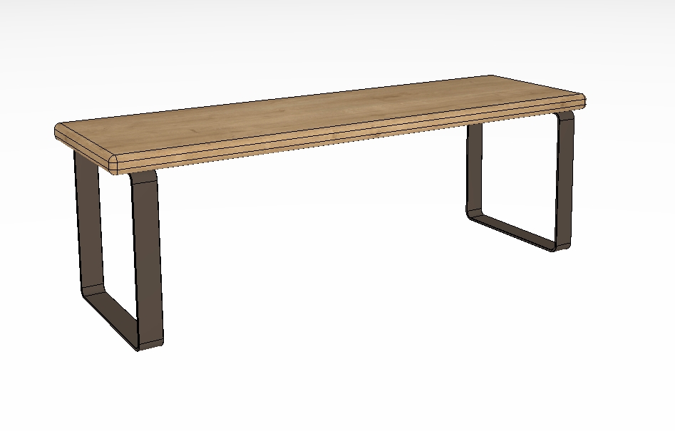 Wöstmann WSM 4300 - Sitzbank mit Metallgestell (1482) | Wildeiche massiv | B: 120,0 cm Minimalistische Holzbank mit stabilem Metallgestell, ideal für Esszimmer oder Garten