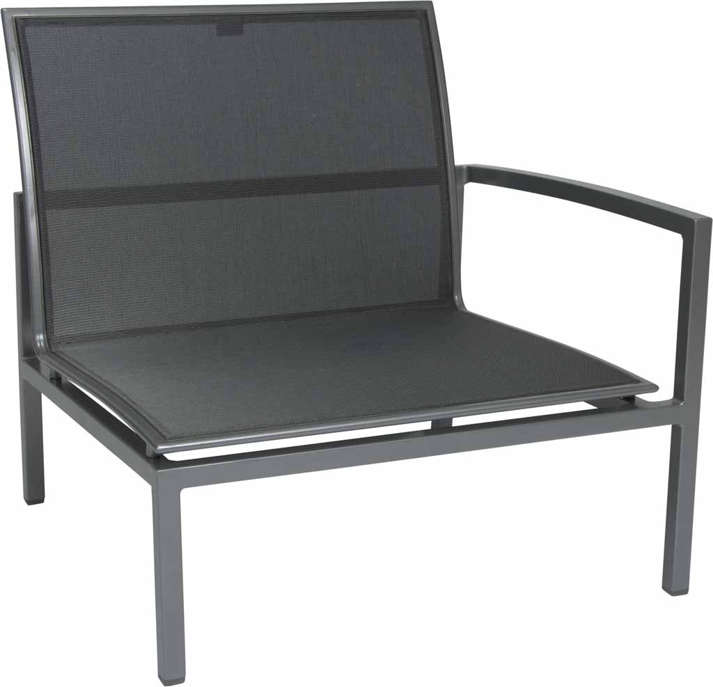 Stern. Skelby | Gartenlounge-Seitenelement (links) | silbergrau | Aluminium graphit
