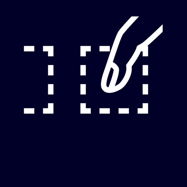 Illustration einer Hand, die ein Kästchen mit einem Häkchen markiert