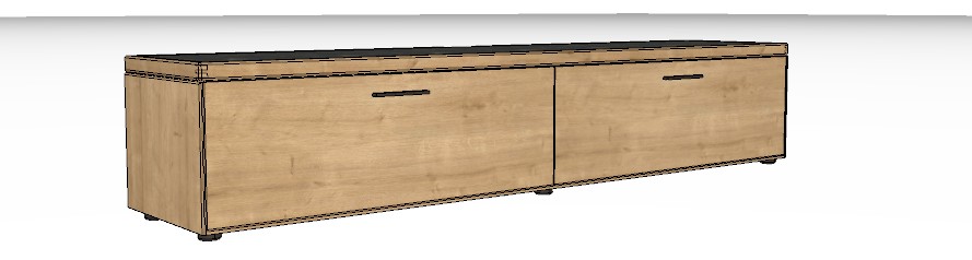 Wöstmann WM 2520 - Lowboard | Type 1153 | B: 211,9 cm | Wildeiche massiv, Keramik