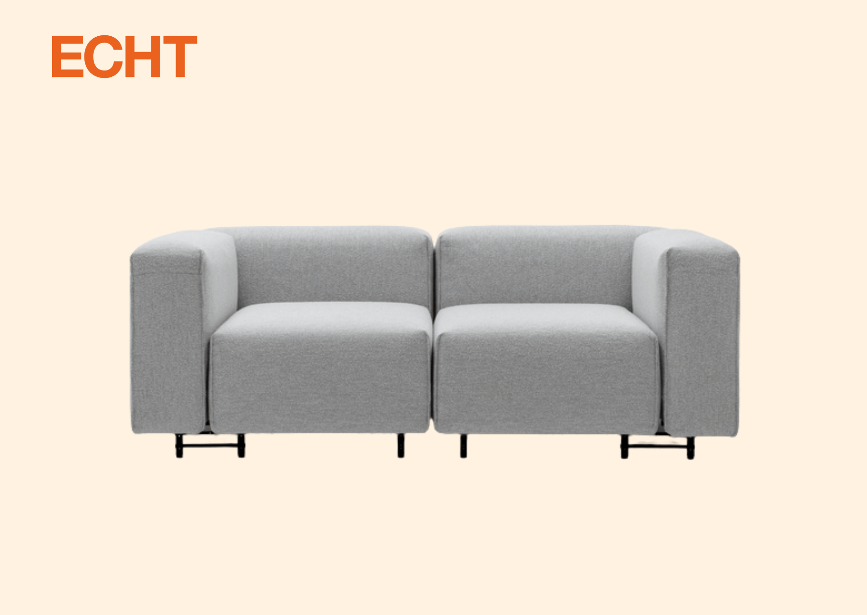 null graue Couch aus freistil Kollektion ECHT