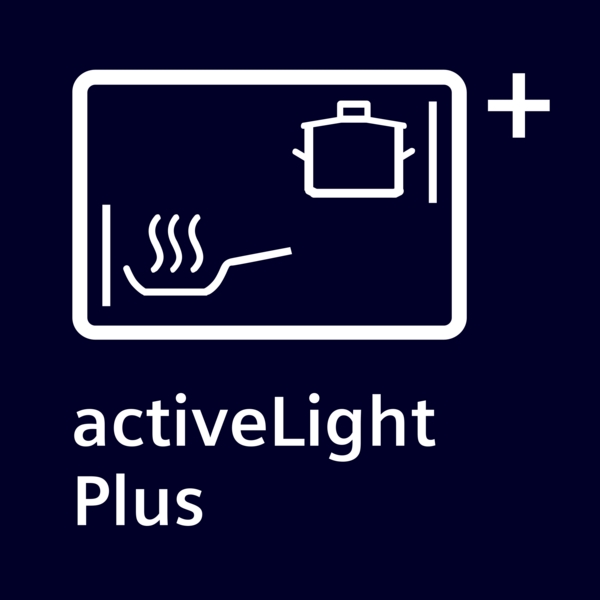 Symbolbild von activeLight Plus, das eine Pfanne und einen Topf auf einem Herd darstellt.