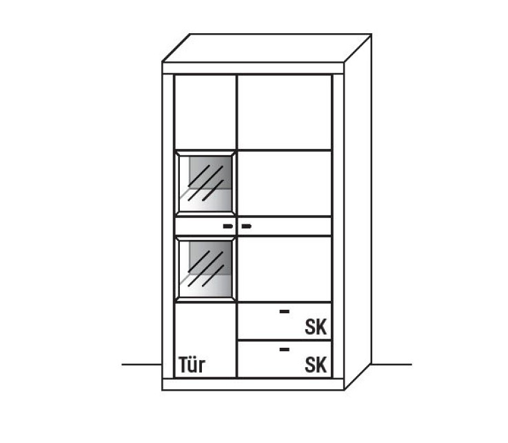 Illustration eines Schrankes vor weißem Hintergrund