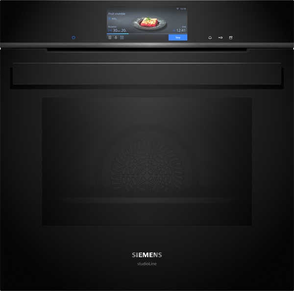 Siemens studioLine - Einbau-Dampfbackofen iQ700 (60x60 cm) INKL. 5 JAHRE GARANTIE | HS958GCB1 Siemens Backofen mit integriertem digitalen Display und Stylussteuerung