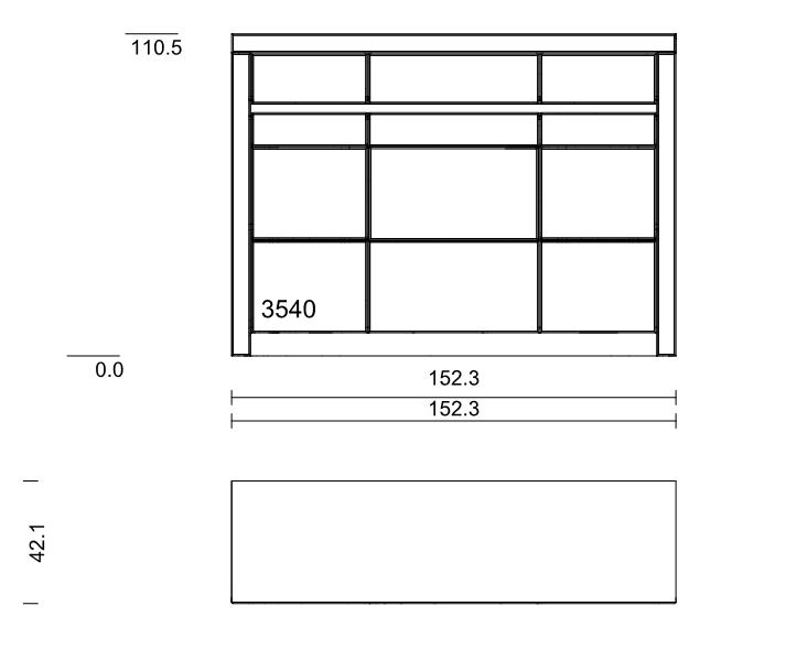 Wöstmann. Soleo 3000 | Highboard | Type 3540 | B: 152,3 cm