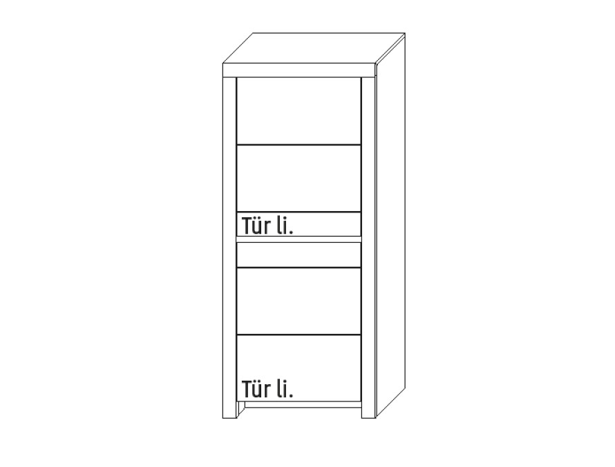 Illustration eines Schrankes vor weißem Hintergrund