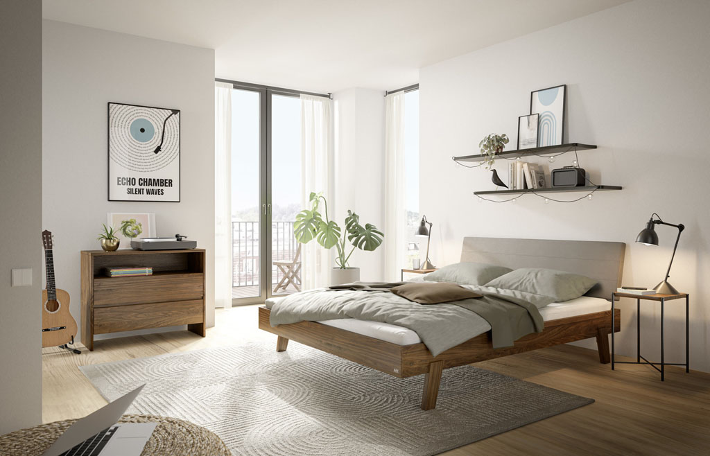 Hasena - Trento Bett Vasto | Rahmen Trento 16 | Kopfteil Limes | Füße Getano | konfigurierbar