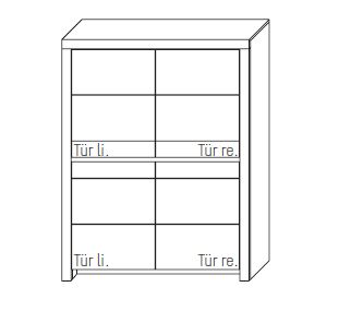 WM.SO.4350 Wöstmann. Soleo 3000 | Schrank | Type 4350 | B: 131,2 cm