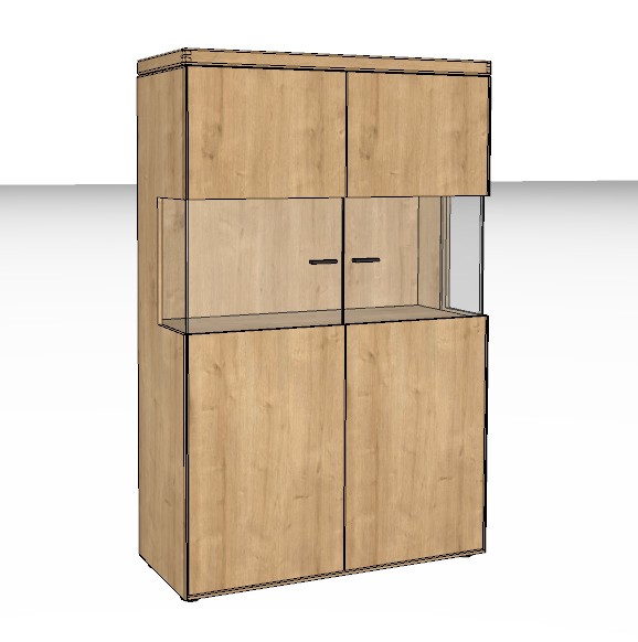 Wöstmann WM 2520 - Highboard | Type 4960 | B: 91,9 cm | Wildeiche massiv