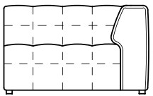 Illustration eines Sofaelements vor weißem Hintergrund