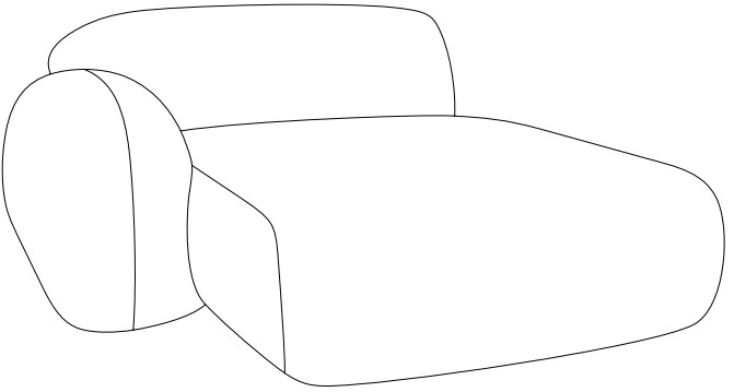 DW.G.D074130/D074131 designwerk Globe - Recamiere Armteil | B: 145 cm | D074130/D074131