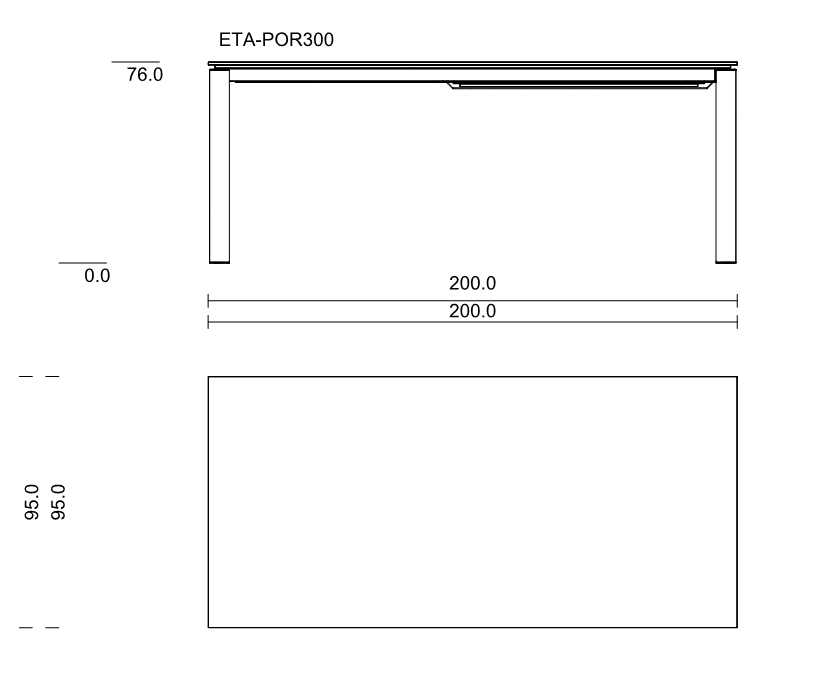 40055 | ETA-POR300: 2000 - 3000 mm lang 