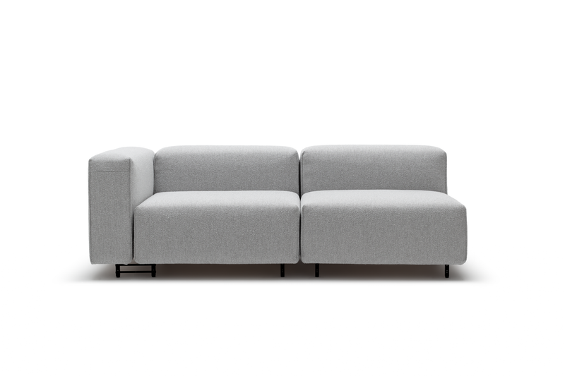 freistil Rolf Benz 122 ECHT - Bundle 1 | Sofaelemente (5-teilig) | Polstergarnitur Ein modernes, graues Sofa mit schlichtem, minimalistischem Design und rechteckigen Formen