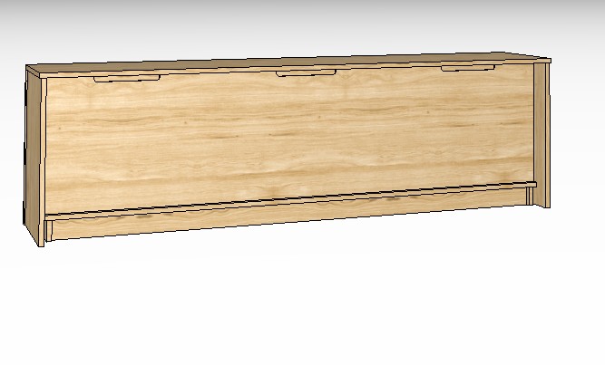 braunes Lowboard vor weißem Hintergrund