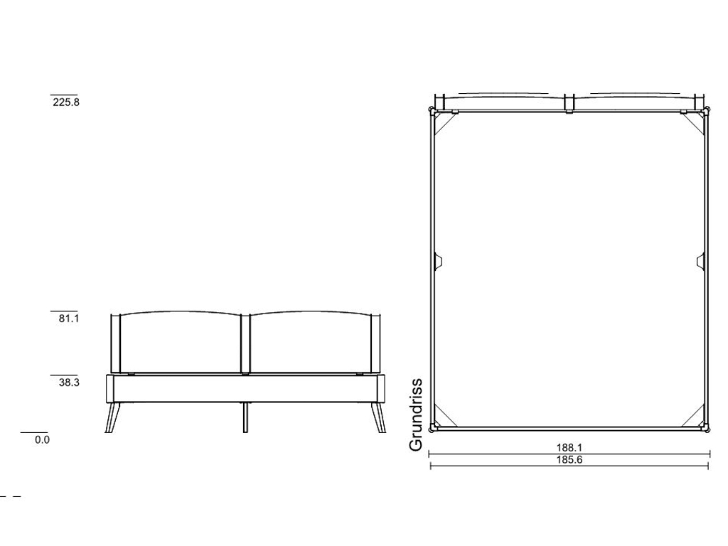 180 x 210 cm