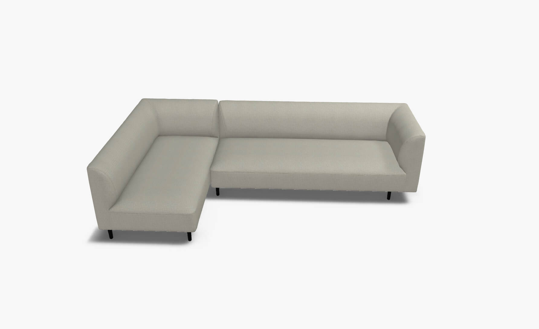 Ein stilvolles graues Ecksofa mit klaren Linien und Komfort, ideal für ein modernes Wohnzimmer