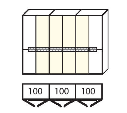 4 x Mattglastüren magnolie