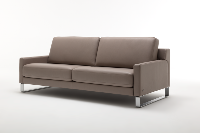 Rolf Benz 011 EGO F - Sofabank Ledercouch in hellem braun von Rolf Benz EGO