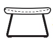 Illustration eines Hockers mit Gestell vor weißem Hintergrund