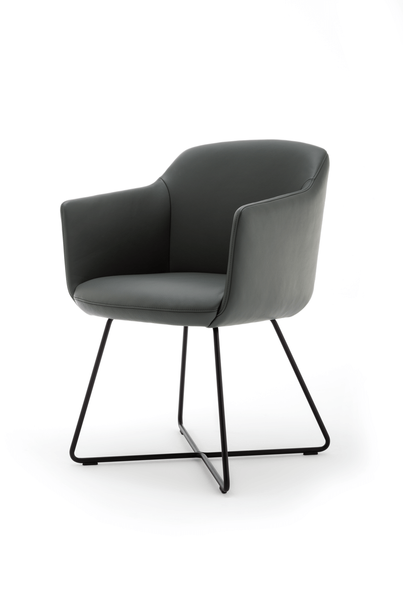 Rolf Benz. 640 | Stuhl-Sessel | Kreuzfuß Metall 