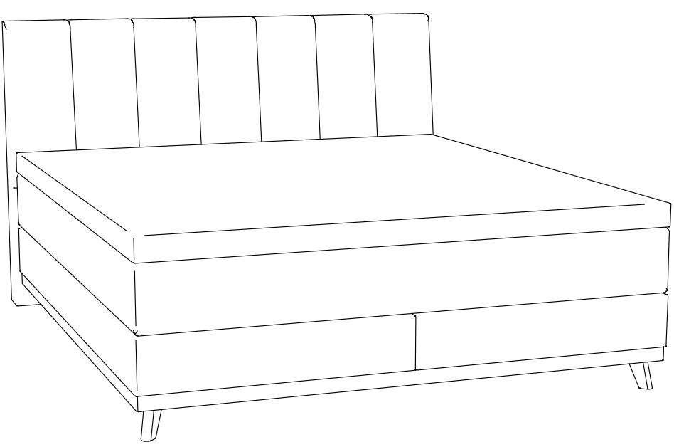 HA.BP.7357 Hasena -  Boxspring PRONTO Stefania | inkl. Matratze und Topper | versch. Größen & Farben konfigurierbar