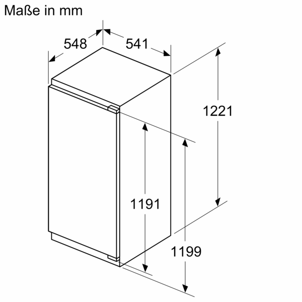 Siemens powerLine KI41R2FE1 iQ100 Einbau-Kühlschrank 122.5 x 56 cm Flachscharnier