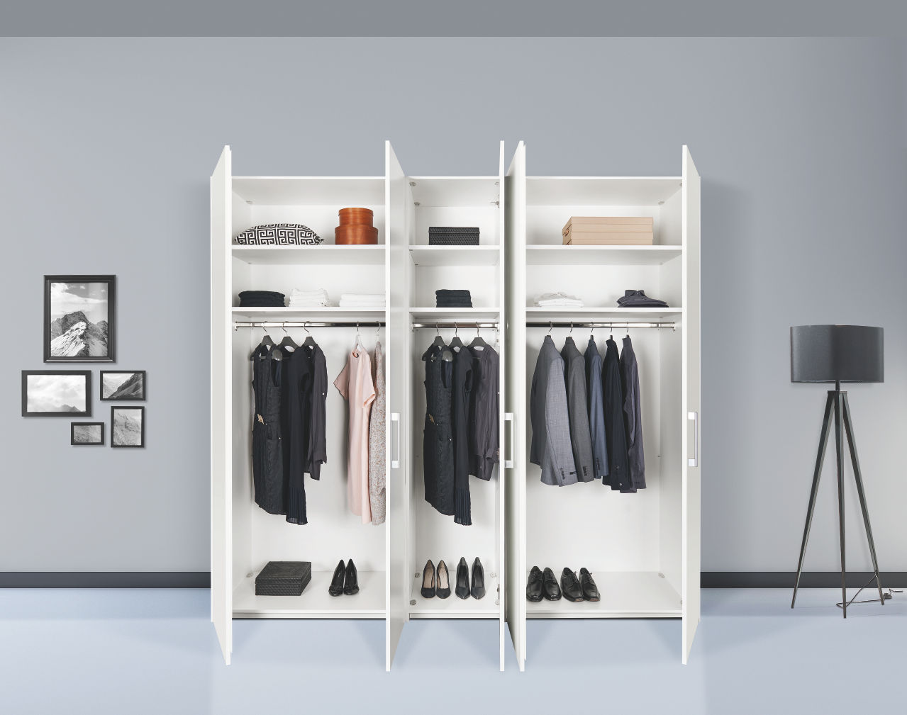 hülsta. Solo | 5 türiger Kleiderschrank | B: 252 cm