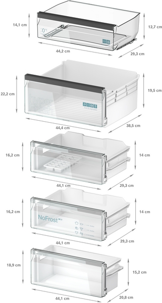 Siemens studioLine KI96NSFD0 iQ300 Einbau-Kühl-Gefrier-Kombination 193.5 x 55.8 cm Flachscharnier