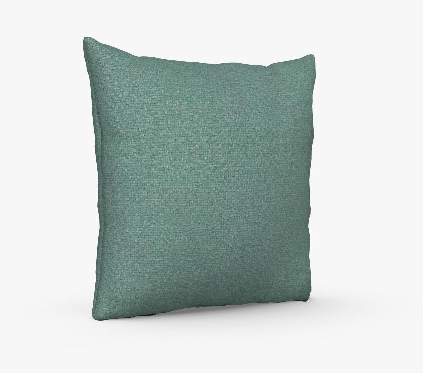 freistil Rolf Benz - Polsterkissen | 35 x 35 cm Ein rechteckiges Kissen mit türkisem Stoff, ideal für Wohnzimmerdekoration