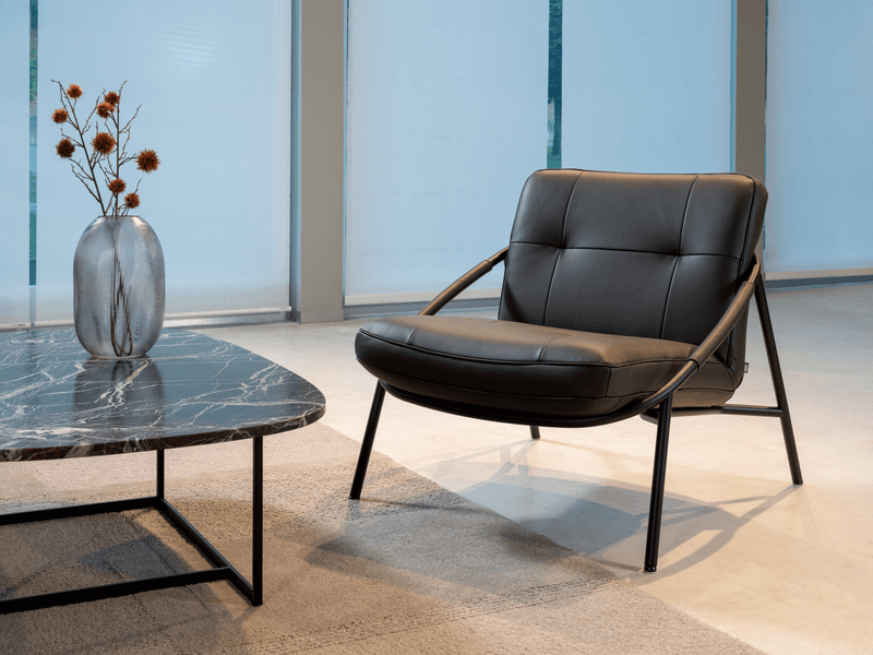 Rolf Benz 588 LUKE - Clubsessel (Loungesessel) | alle Farben konfigurierbar schwarzer Leder Loungesessel 588 LUKE Rolf Benz
