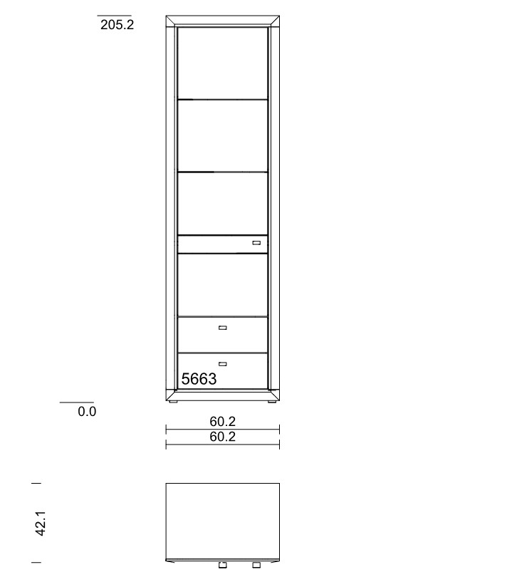 Type 5663 (Holz-Glastür links)