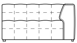 Illustration eines Sofaelements vor weißem Hintergrund